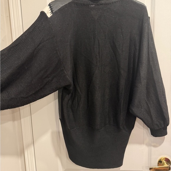 Vintage 80's Cuccini Sports Leather and Knit Sweater - Picture 6 of 7